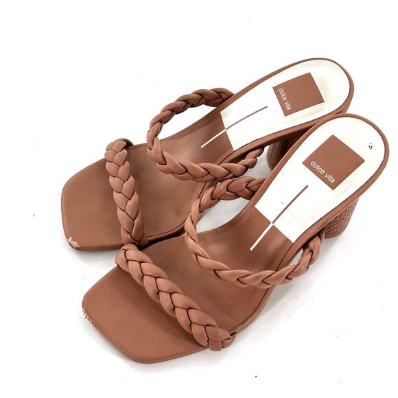 Dolce Vita Nairi Braided Sandals 8 NWOT Tan Heel Travel Beach Resort Cruise - Picture 8 of 8
